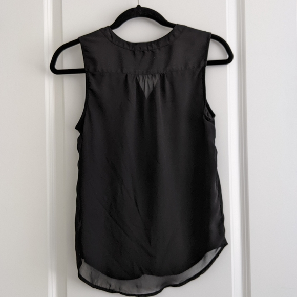 AE black sleeveless chiffon blouse - Picture 2 of 4
